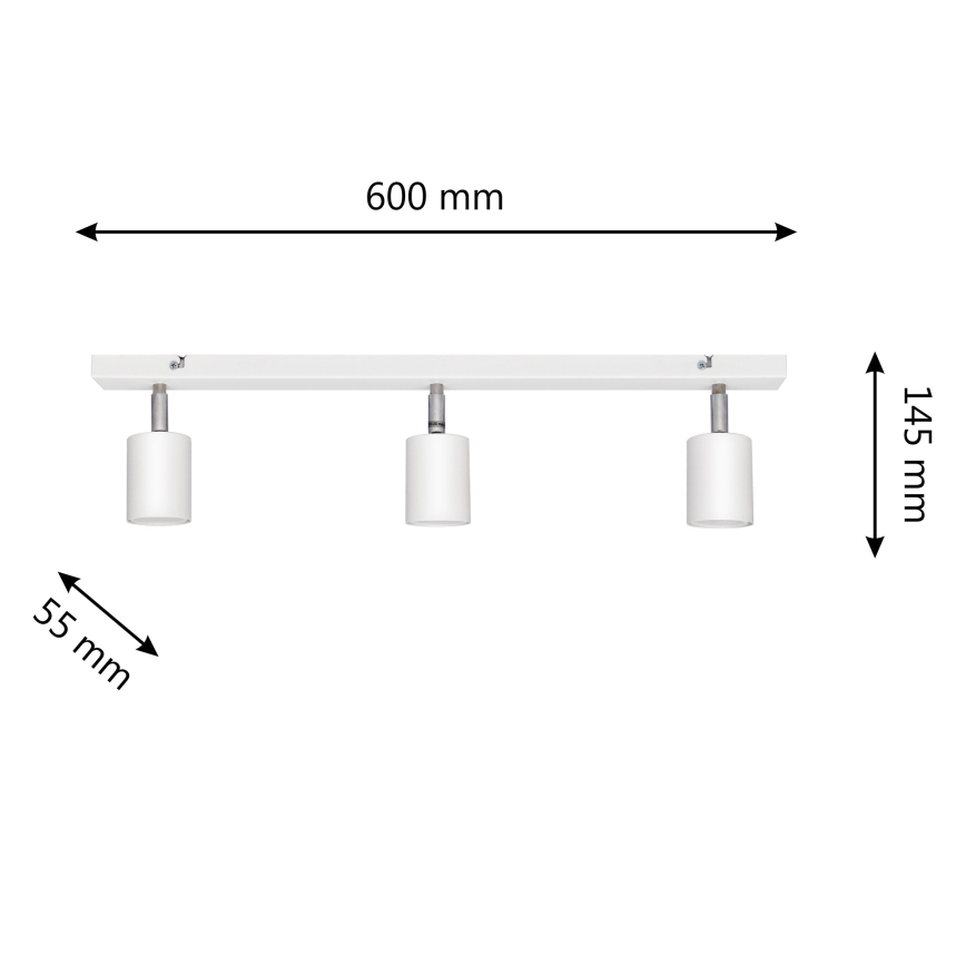 LED Starmetis TUNE 3xGU10/4,8W/230V balta