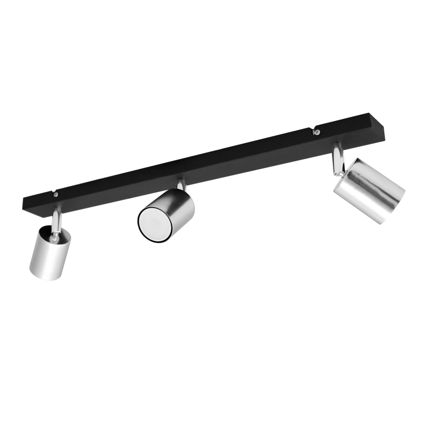 LED Starmetis TUNE 3xGU10/4,8W/230V matēts hroms/melna