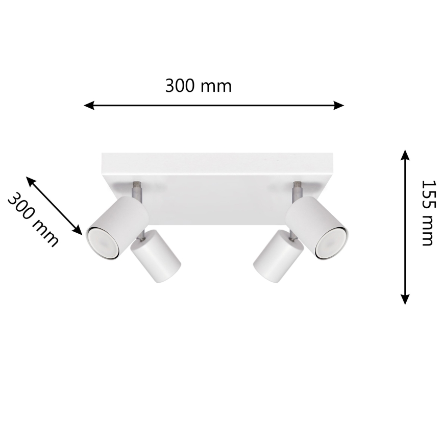 LED Starmetis TUNE 4xGU10/4,8W/230V balta
