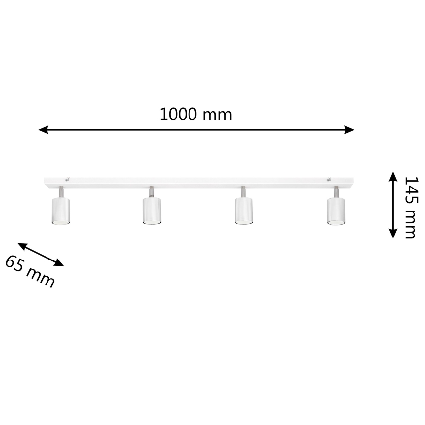 LED Starmetis TUNE 4xGU10/4,8W/230V matēts hroms/balta