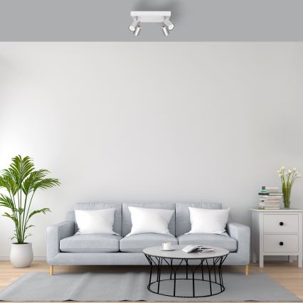 LED Starmetis TUNE 4xGU10/4,8W/230V matēts hroms/balta