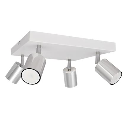 LED Starmetis TUNE 4xGU10/4,8W/230V matēts hroms/balta