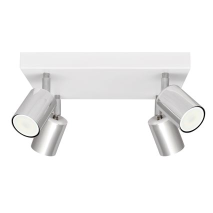 LED Starmetis TUNE 4xGU10/4,8W/230V matēts hroms/balta