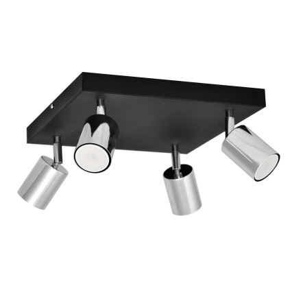 LED Starmetis TUNE 4xGU10/4,8W/230V matēts hroms/melna
