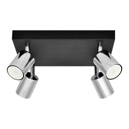 LED Starmetis TUNE 4xGU10/4,8W/230V matēts hroms/melna