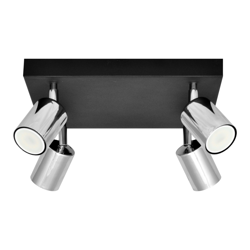 LED Starmetis TUNE 4xGU10/4,8W/230V matēts hroms/melna