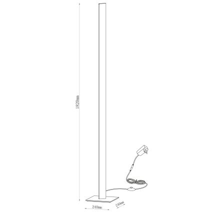 LED stāvlampa BERNADETTA LED/28W/230V 4000K melna