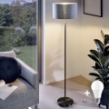 LED stāvlampa TUNJA 1xE27/20W/230V Ø 38 cm melna/pelēka