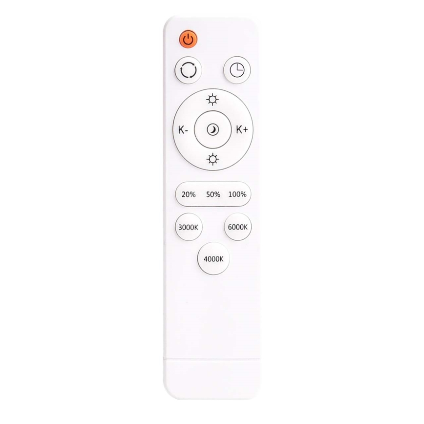 LED Regulējams griestu gaismeklis KERN LED/80W/230V 3000-6000K Ø 80 cm melns ar tālvadības pulti