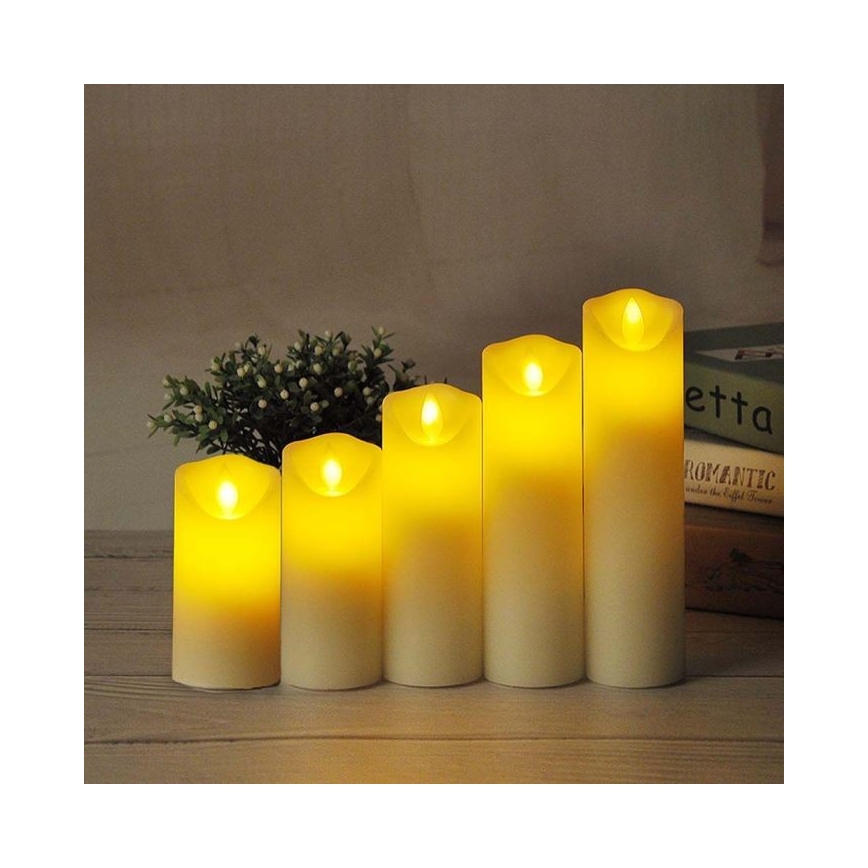 LED Svece LED/2xAA silti balta, 12,5 cm