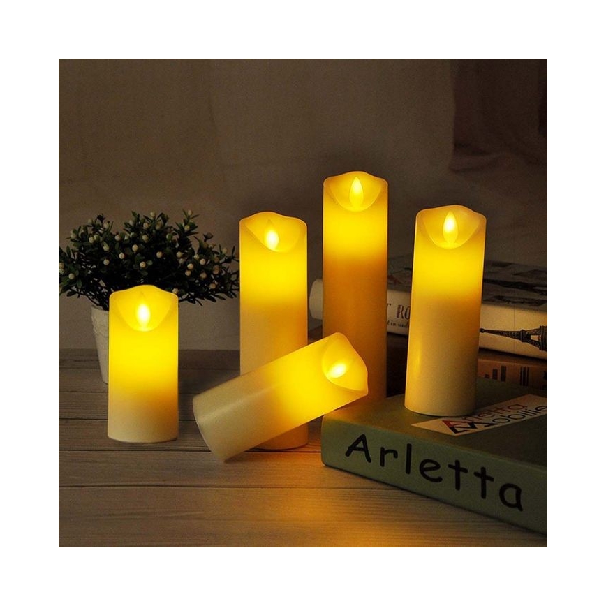 LED Svece LED/2xAA silti balta, 12,5 cm
