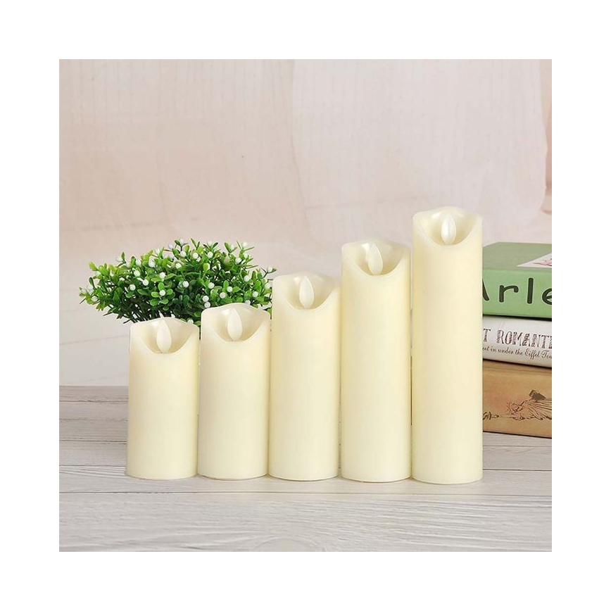 LED Svece LED/2xAA silti balta 17,5 cm