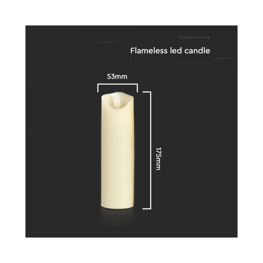 LED Svece LED/2xAA silti balta 17,5 cm
