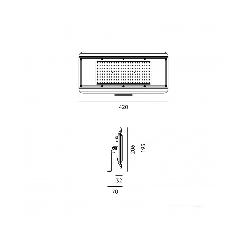 LED tehniskais gaismeklis 4 vienā MULTILUXO LED/200W/230V 4000K IP65 42 cm