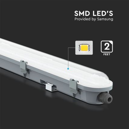 LED tehniskais gaismeklis SAMSUNG CHIP LED/18W/230V 6500K IP65 60 cm