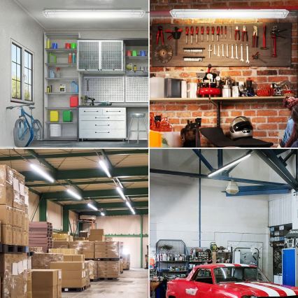 LED tehniskais T8 fluorescējošais gaismeklis 2xG13/20W/230V 6500K 120 cm IP65 balts