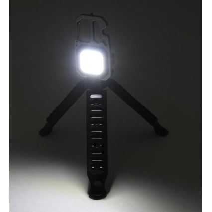 LED Uzlādējama daudzfunkcionāls lukturītis ar statīvu LED/USB-C 400 mAh
