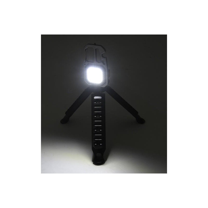 LED Uzlādējama daudzfunkcionāls lukturītis ar statīvu LED/USB-C 400 mAh