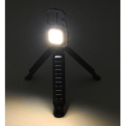 LED Uzlādējama daudzfunkcionāls lukturītis ar statīvu LED/USB-C 400 mAh