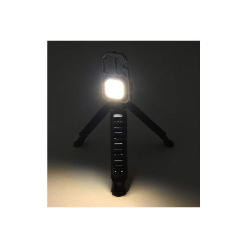 LED Uzlādējama daudzfunkcionāls lukturītis ar statīvu LED/USB-C 400 mAh