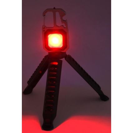LED Uzlādējama daudzfunkcionāls lukturītis ar statīvu LED/USB-C 400 mAh