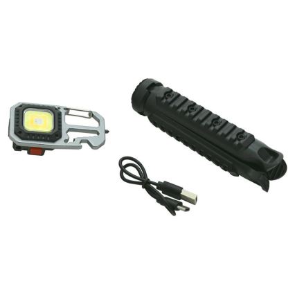 LED Uzlādējama daudzfunkcionāls lukturītis ar statīvu LED/USB-C 400 mAh