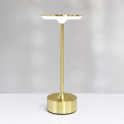 LED uzlādējama galda lampa ar skārienkontroli TAVOLO LED/2,5W/5V 2400 mAh 3000-6000K zelta