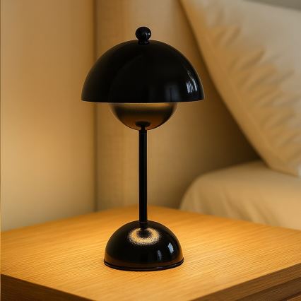 LED uzlādējamā galda lampa ar skārienvadību COSTA LED/3W/5V 2400 mAh 3000-6000K melna