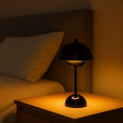 LED uzlādējamā galda lampa ar skārienvadību COSTA LED/3W/5V 2400 mAh 3000-6000K melna