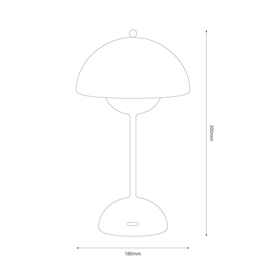 LED uzlādējamā galda lampa ar skārienvadību COSTA LED/3W/5V 2400 mAh 3000-6000K melna