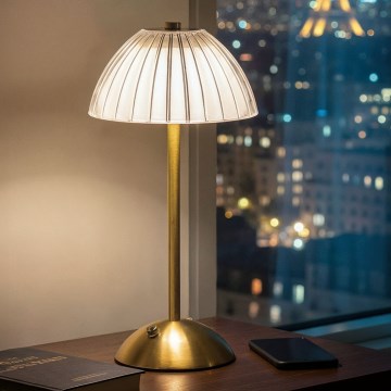 LED uzlādējamā galda lampa PARIS ar regulējamu spilgtumu LED/2W/5V 2700K/4000K/6500K 800 mAh zelta