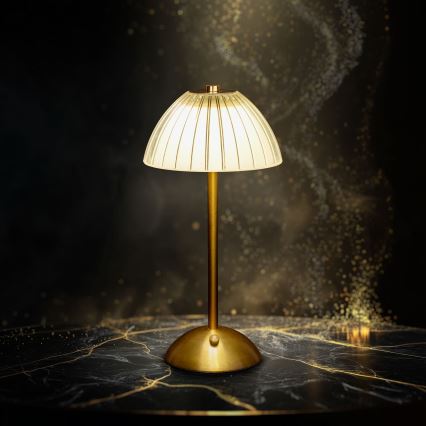 LED uzlādējamā galda lampa PARIS ar regulējamu spilgtumu LED/2W/5V 2700K/4000K/6500K 800 mAh zelta