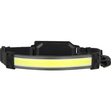 LED uzlādējamā galvas lampa 2xLED/5V 180 lm 900 mAh melna