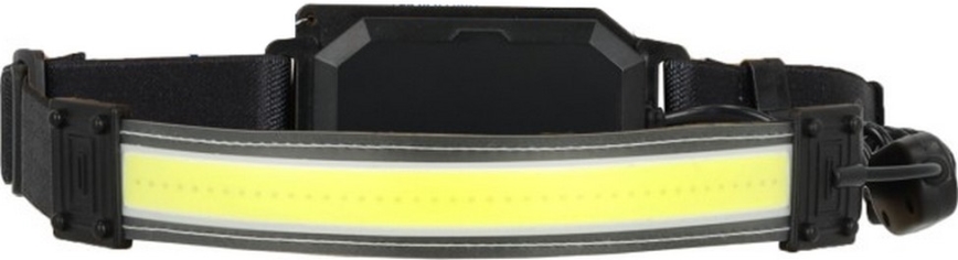 LED uzlādējamā galvas lampa 2xLED/5V 180 lm 900 mAh melna