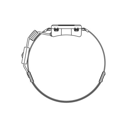 LED uzlādējamā galvas lampa 2xLED/5V 180 lm 900 mAh melna