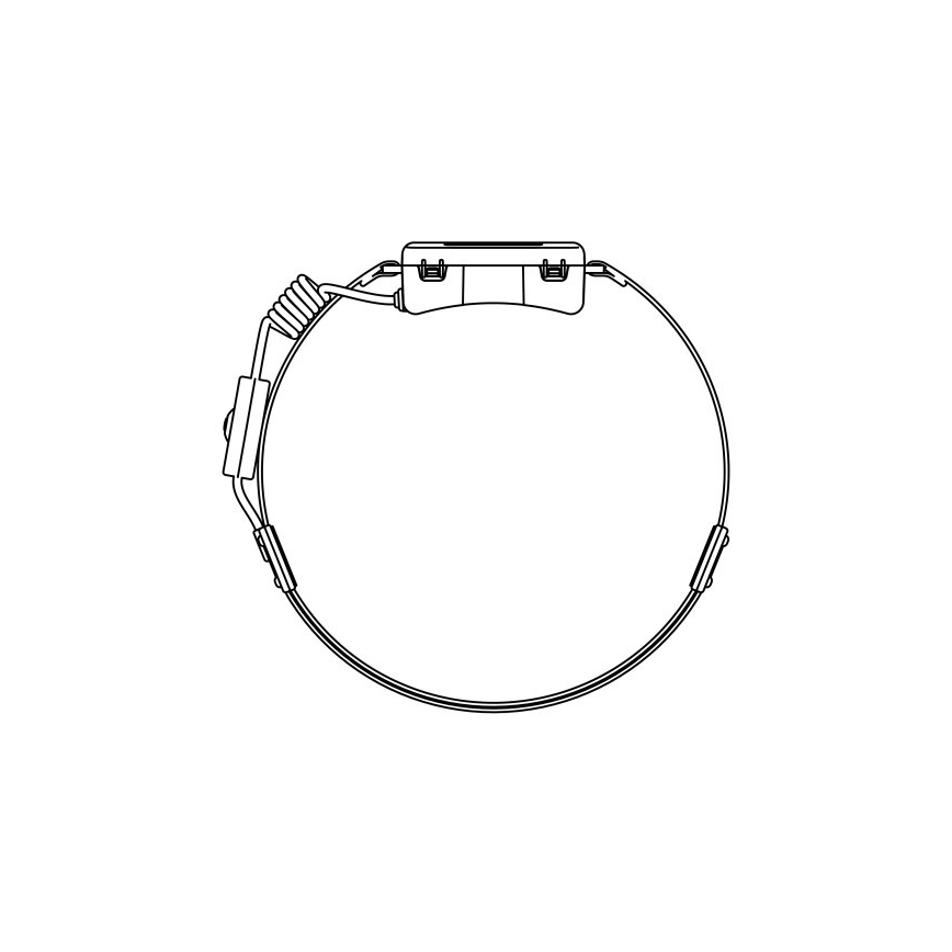 LED uzlādējamā galvas lampa 2xLED/5V 180 lm 900 mAh melna