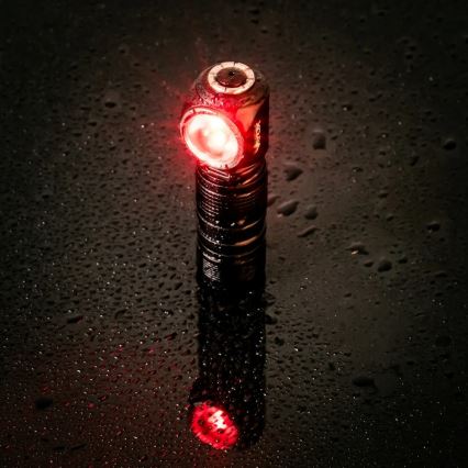 LED uzlādējama galvas lampa ar regulējamu spilgtumu un sarkano gaismu 3 vienā LED/10W/5V IP66 500 lm 800 mAh