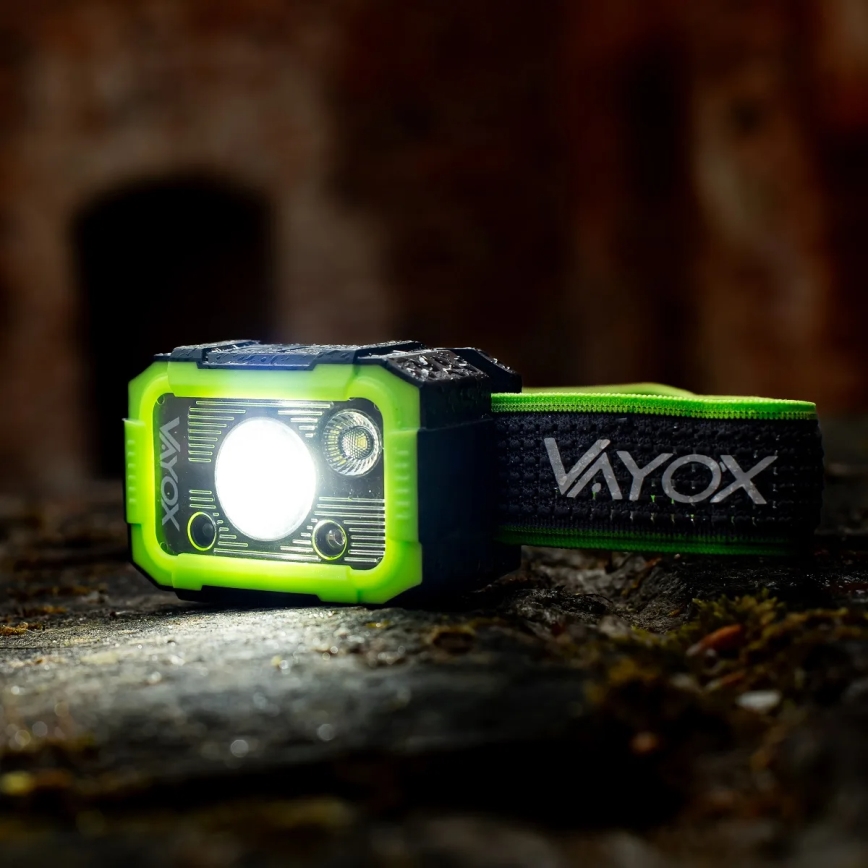 Regulējama uzlādējamā LED galvas lampa ar sensoru LED/10W/5V IP66 750 lm 1500 mAh