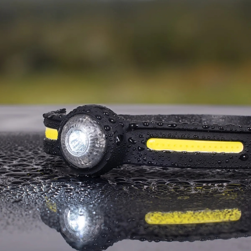 Uzlādējams regulējams LED galvas lukturis ar sarkanu gaismu LED/5V IPX4 550 lm 600 mAh