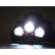LED Uzlādējama galvas lampa ar sarkanu gaismu LED/16W/7,4V IP44 melna/zila