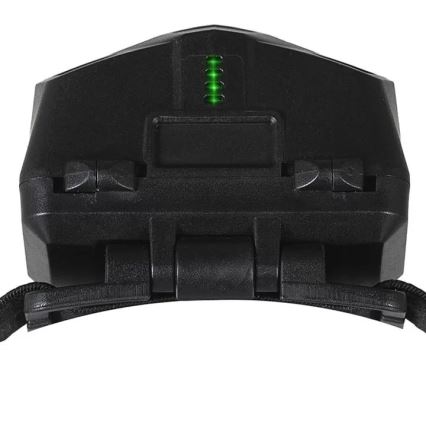 LED Aptumšojama uzlādējams galvas lampa ar sensoru un sarkana lampa 2xLED/5W/5V/3xAAA IP65 500 spīdīgs 1200 mAh
