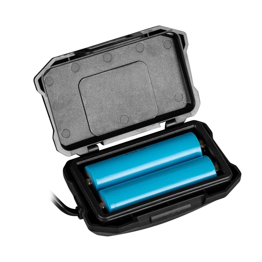LED Aptumšojama uzlādējams galvas lampa ar sensoru ar lādētājakumulatora funkciju un sarkana lampa LED/10W/5V IP44 1200 spīdīgs 4000 mAh