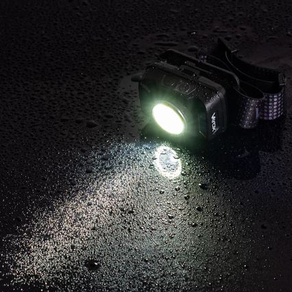 LED Aptumšojama uzlādējams galvas lampa ar sensoru un sarkana lampa LED/15W/5V IP66 430 spīdīgs 1800 mAh