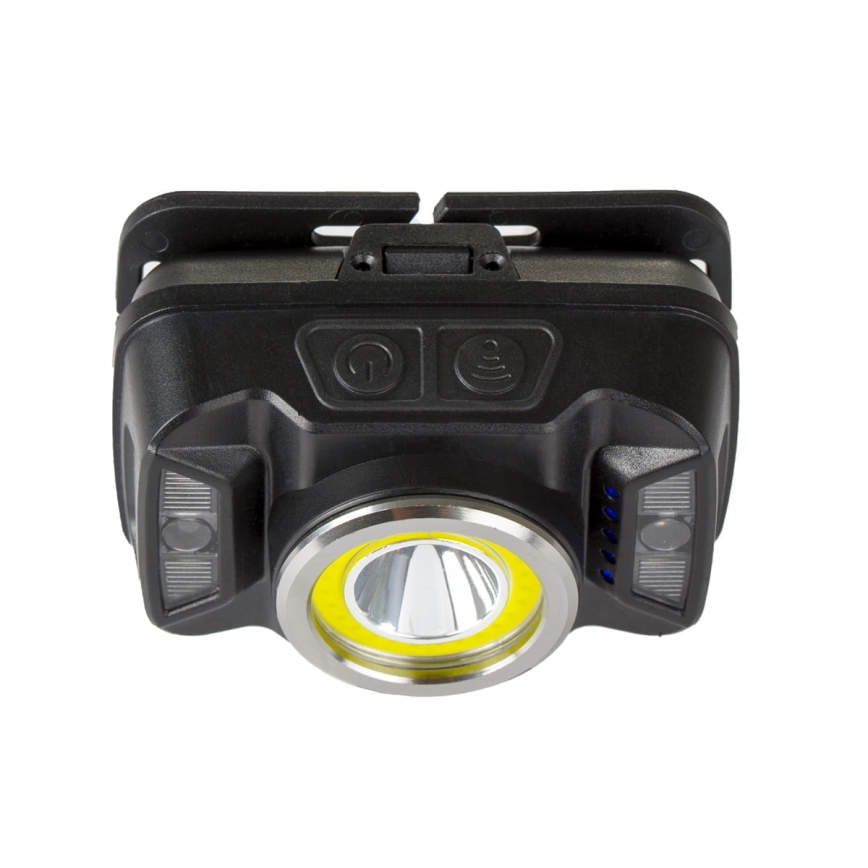 LED Aptumšojama uzlādējams galvas lampa ar sensoru un sarkana lampa LED/15W/5V IP66 430 spīdīgs 1800 mAh
