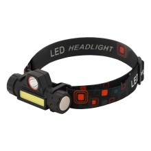 LED Uzlādējama galvas lampa LED/1200mAh melna/sarkana