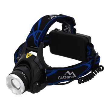 LED Uzlādējama galvas lampa LED/6W/7,4V 2x2800 mAh IP44 melna/zila