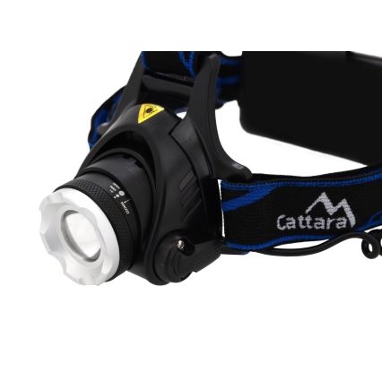 LED Uzlādējama galvas lampa LED/6W/7,4V 5600 mAh IP44 melna/zila