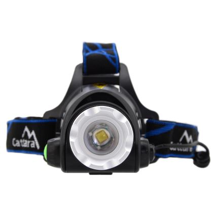 LED Uzlādējama galvas lampa LED/6W/7,4V 5600 mAh IP44 melna/zila