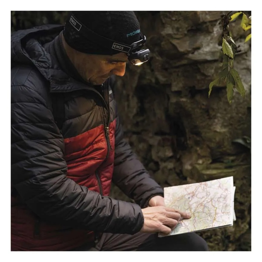 LED Uzlādējamā galvas lampa LED/USB 1200 mAh