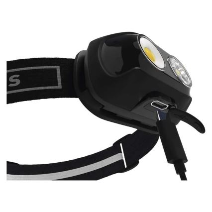 LED Uzlādējamā galvas lampa LED/USB 1200 mAh
